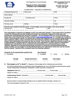 Iowa Medicaid Prior Authorization for Chronic Pain Syndromes