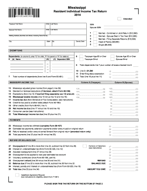 Mississippi Resident Individual Income Tax Return