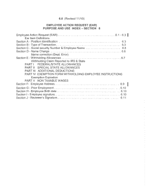 Employee Action Request Form 686