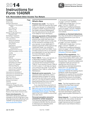 Instructions for Form 1040NR