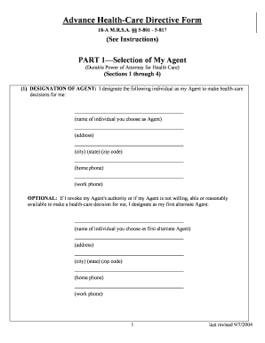 Advance Health-Care Directive Form