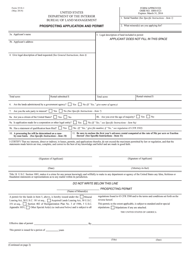 blm form 4130 1 Preview on Page 1
