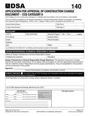 California Construction Change Approval Application