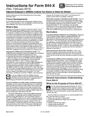 Form 944-X Adjusted Employer's Annual Federal Tax Return