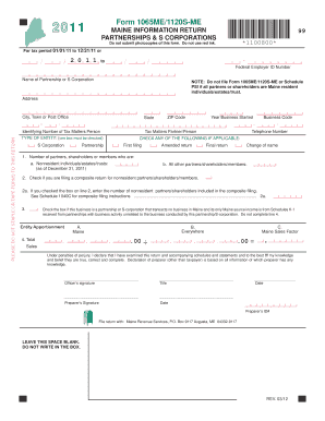 Maine Form 1065ME/1120S-ME