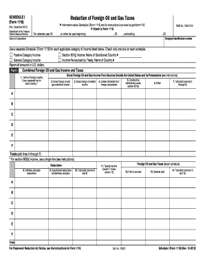 Schedule I Form 1118