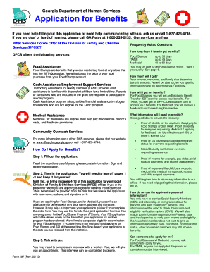 Georgia Application for Benefits