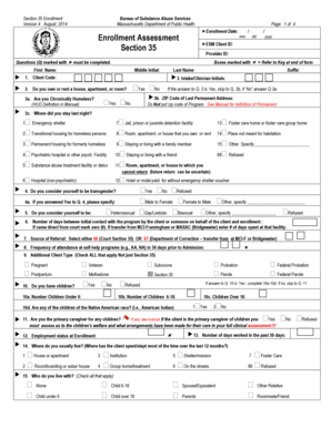 Massachusetts Section 35 Enrollment Form