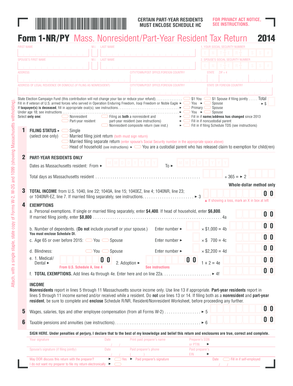 Massachusetts Nonresident Part-Year Resident Tax Return