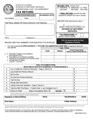 Florida IFTA Fuel Tax Return