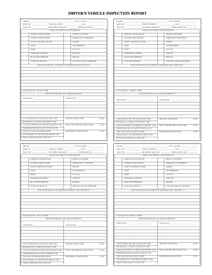 Driver's Vehicle Inspection Report