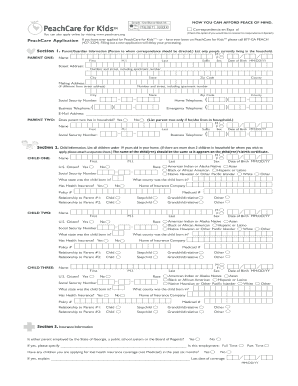 PeachCare Application Form