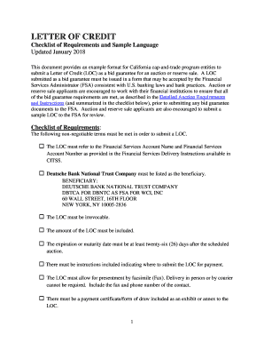 EXAMPLE LETTER OF CREDIT - arb ca