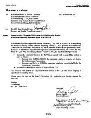 California Change in Ownership Statement