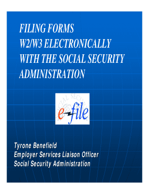 W-2 Form Electronic Filing Instructions