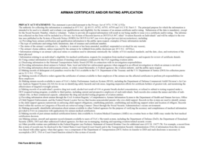 FAA Airman Certificate and Rating Application
