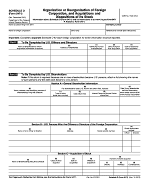 Schedule O Form 5471