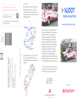 New Jersey Safety Service Patrol Feedback Form