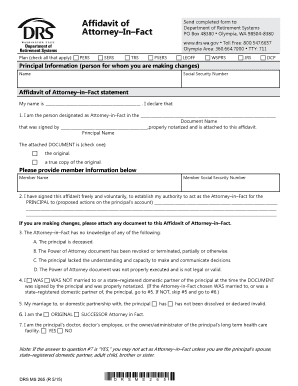 Affidavit of Attorney-in-Fact