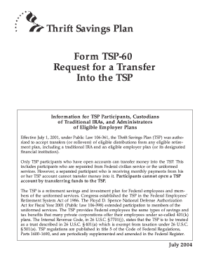 TSP-60 Request for a Transfer