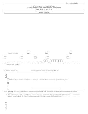 Brewer's Notice Form