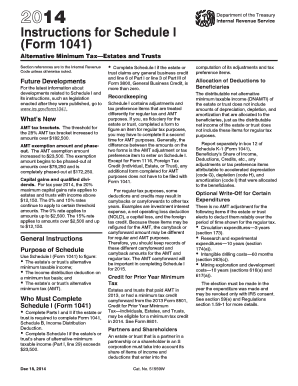 Instructions for Schedule I (Form 1041)