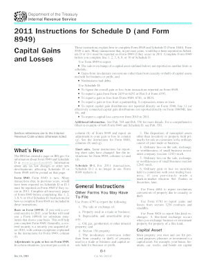 2011 Instructions for Schedule D and Form 8949