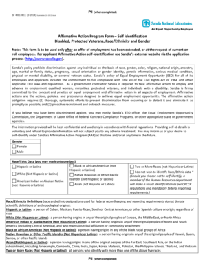 Affirmative Action Self-Identification Form