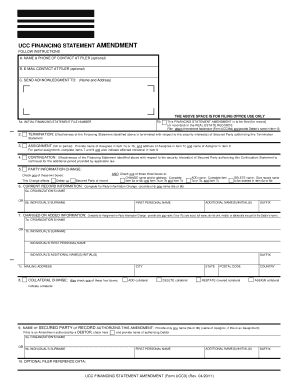 California UCC Financing Statement Amendment