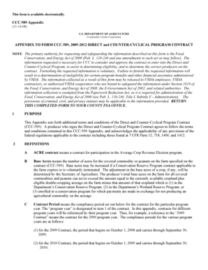 CCC-509 Appendix Direct and Counter-Cyclical Program Contract