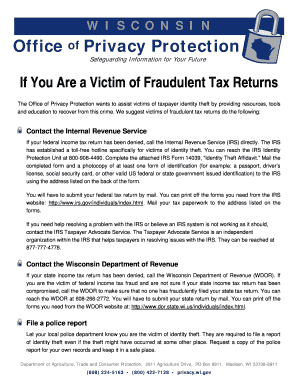 Wisconsin Identity Theft Tax Fraud Guide