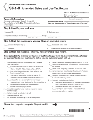 Illinois Amended Sales and Use Tax Return