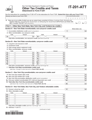 New York State IT-201-ATT Tax Form