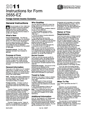 Instructions for Form 2555-EZ
