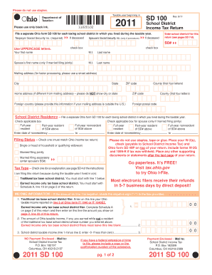 Ohio School District Income Tax Return