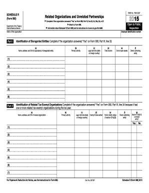 Schedule R Form 990 Related Organizations