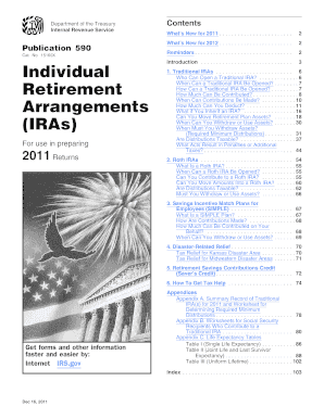 IRS Publication 590 Individual Retirement Arrangements