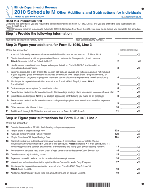 Illinois Schedule M Tax Form
