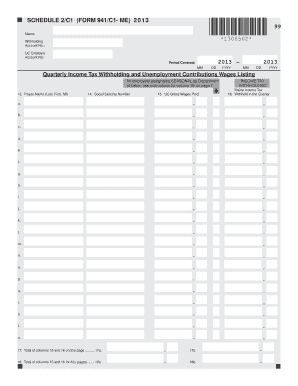 Maine Quarterly Income Tax Withholding and Unemployment Contributions Form