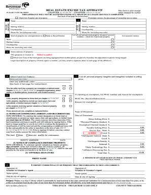 Washington Real Estate Excise Tax Affidavit