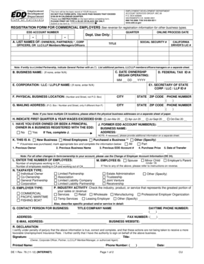 California Employer Registration Form