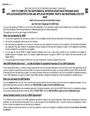 New York SNAP Application Form