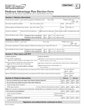 Medicare Advantage Plan Election Form