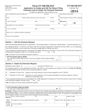 Connecticut Estate and Gift Tax Return Extension Form