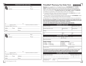 PrimeMail Pharmacy Prescription Order Form