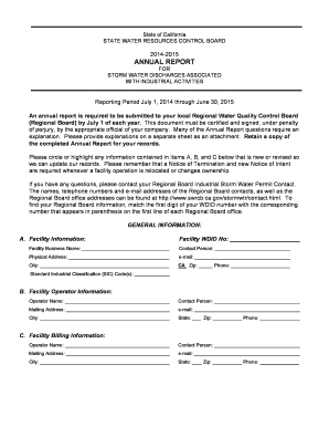 California Storm Water Annual Report