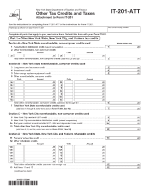 New York State IT-201-ATT Form