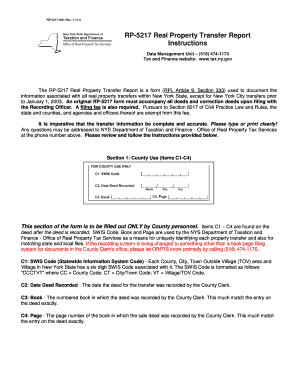 New York Real Property Transfer Report