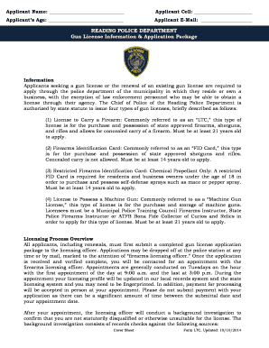 Massachusetts Gun License Application
