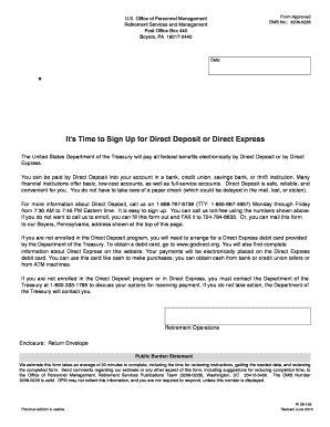 US Federal Direct Deposit Enrollment Form